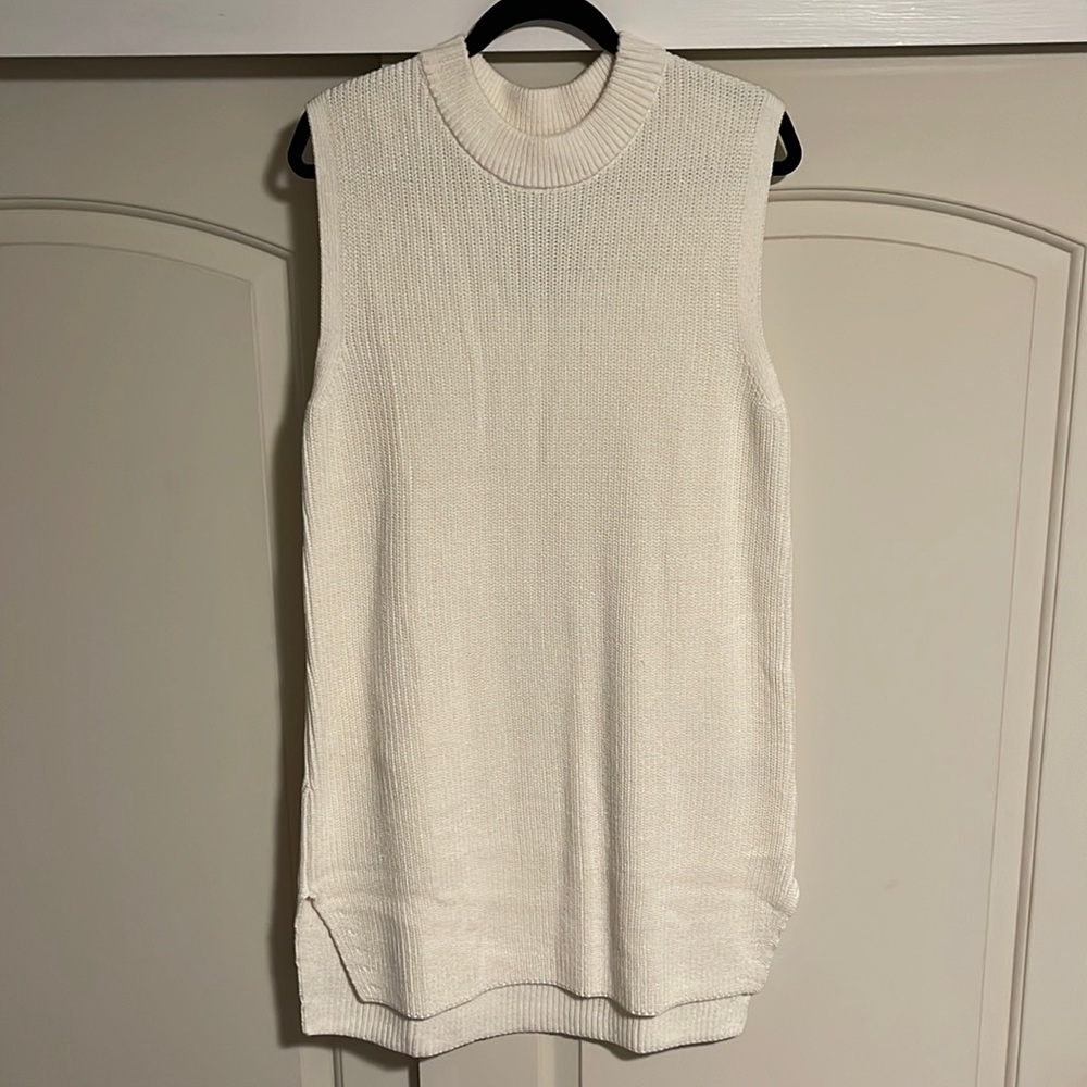 Sleeveless Mock neck Sweater Dress